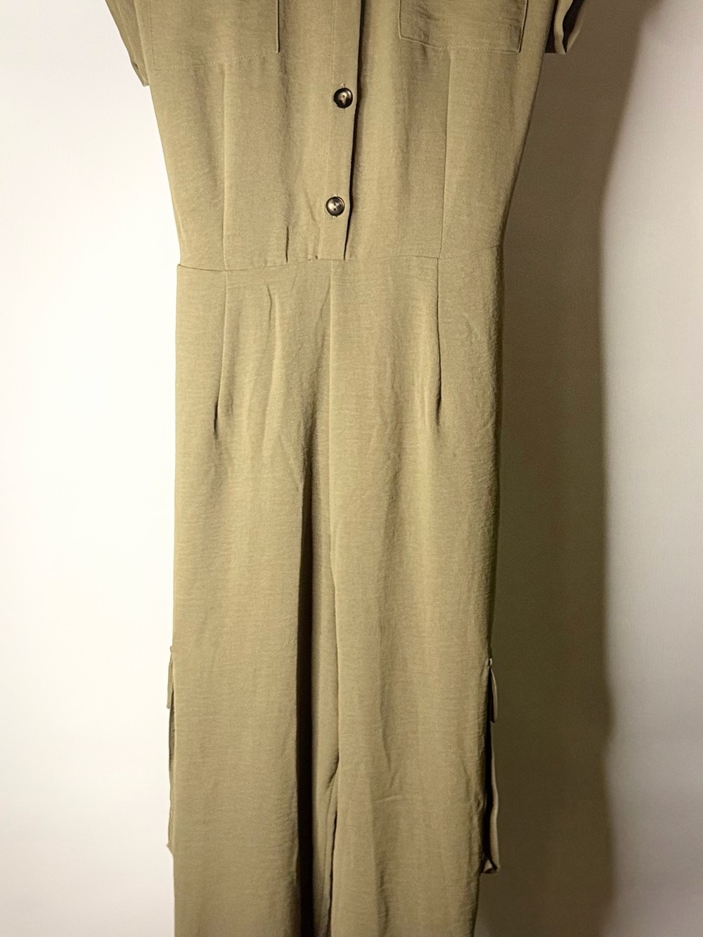 Monteau Olive Green Utility Jumpsuit